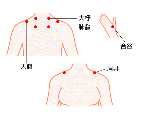 肩こりツボイラスト